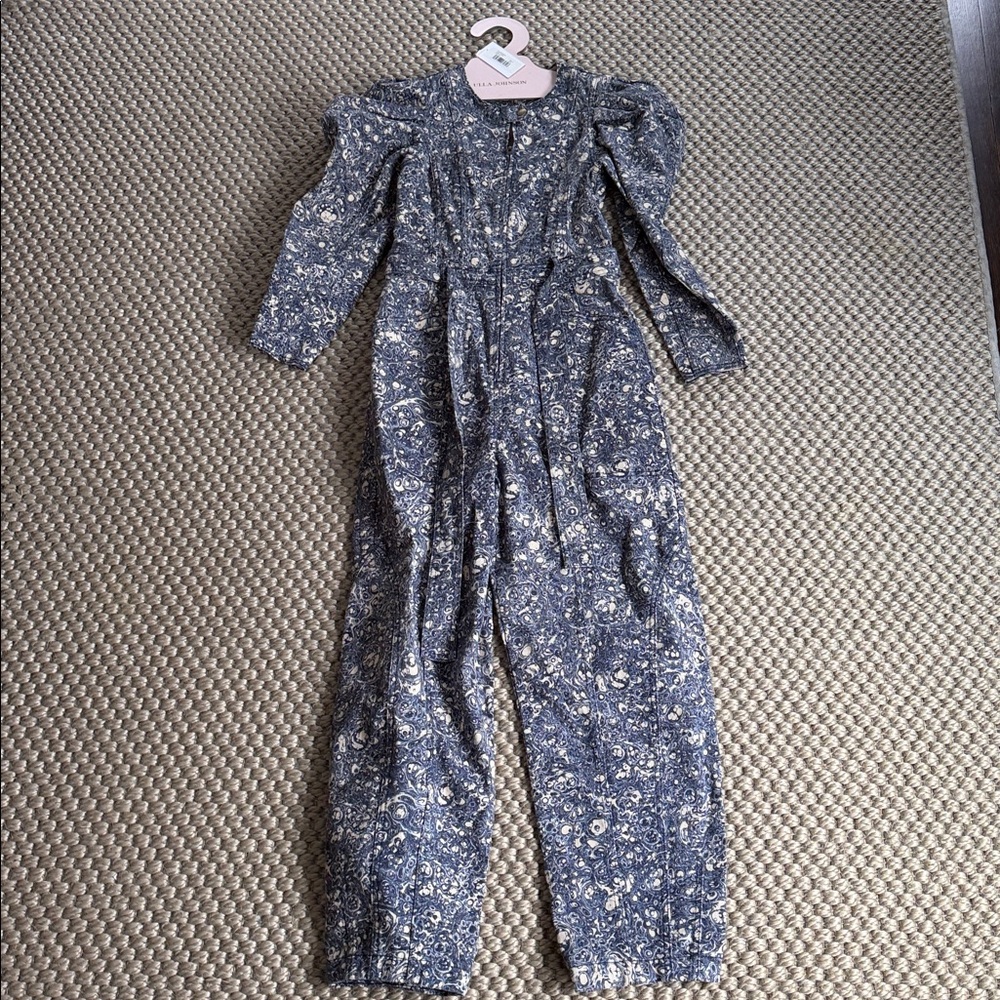 Ulla Johnson Blue Floral Puff-Sleeve Jumpsuit Never Worn Tags On - Picture 4 of 4